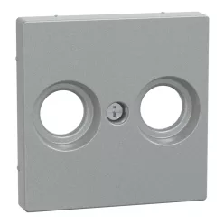   MERTEN Fedlap, 2 kimenetes antenna csatlakozóhoz, System-M, alumínium