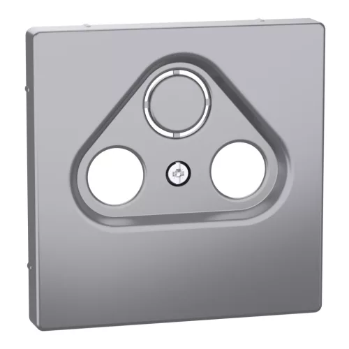 MERTEN Fedlap, 3 kimenetes antenna csatlakozóhoz, System-D, acél