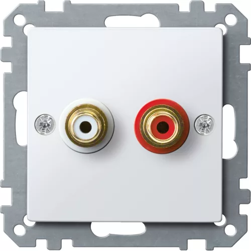 MERTEN Audio csatlakozóaljzat (RCA), System-M, polárfehér