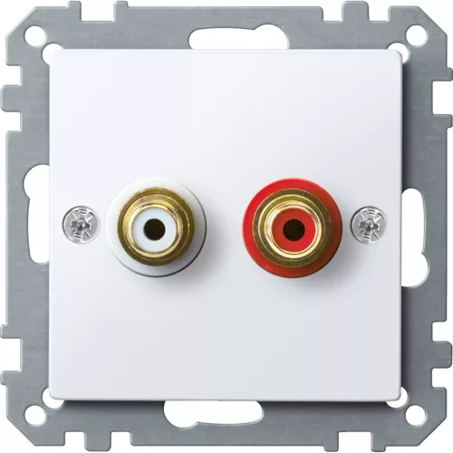 MERTEN Audio csatlakozóaljzat (RCA), System-M, aktívfehér