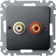 MERTEN Audio csatlakozóaljzat (RCA), System-M, antracit