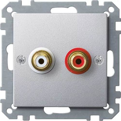 MERTEN Audio csatlakozóaljzat (RCA), System-M, alumínium