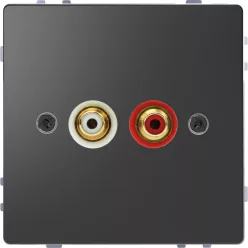 MERTEN Audio csatlakozóaljzat (RCA), System-D, antracit