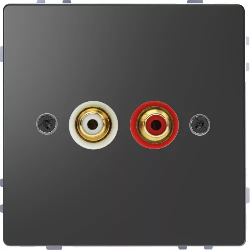 MERTEN Audio csatlakozóaljzat (RCA), System-D, antracit