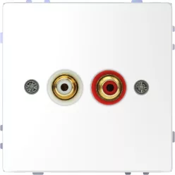   MERTEN Audio csatlakozóaljzat (RCA), System-D, lótuszfehér