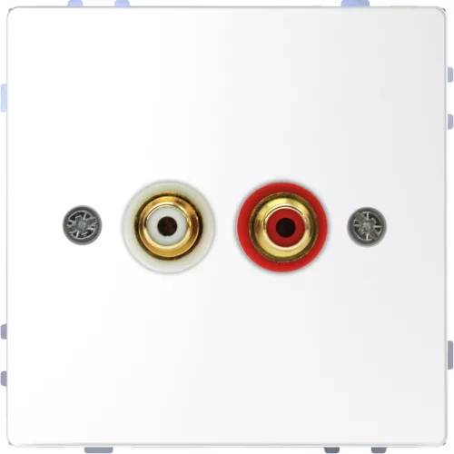 MERTEN Audio csatlakozóaljzat (RCA), System-D, lótuszfehér
