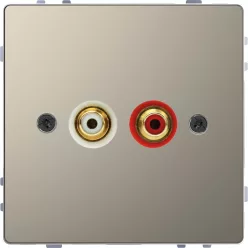 MERTEN Audio csatlakozóaljzat (RCA), System-D, nikkel