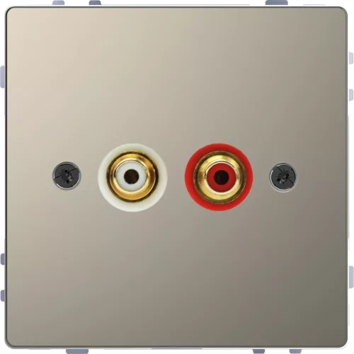 MERTEN Audio csatlakozóaljzat (RCA), System-D, nikkel
