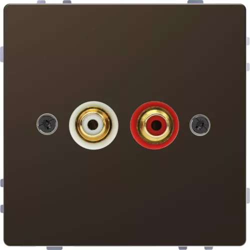 MERTEN Audio csatlakozóaljzat (RCA), System-D, mokka