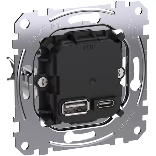 MERTEN Dupla USB gyorstöltő, A+C, 45 W