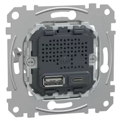 MERTEN Dupla USB töltő, A+C, 21 W