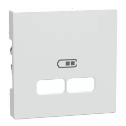 MERTEN Fedlap, USB töltőkhöz, System-M, polárfehér