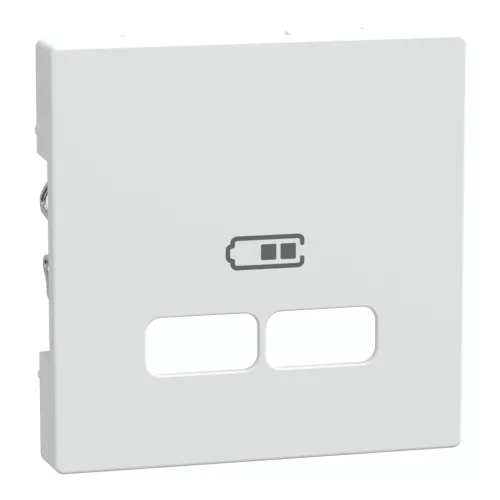 MERTEN Fedlap, USB töltőkhöz, System-M, polárfehér