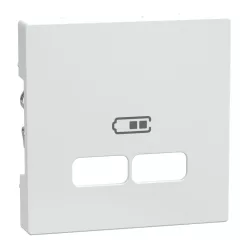 MERTEN Fedlap, USB töltőkhöz, System-M, aktívfehér