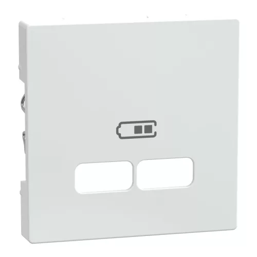 MERTEN Fedlap, USB töltőkhöz, System-M, aktívfehér