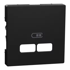 MERTEN Fedlap, USB töltőkhöz, System-M, fekete