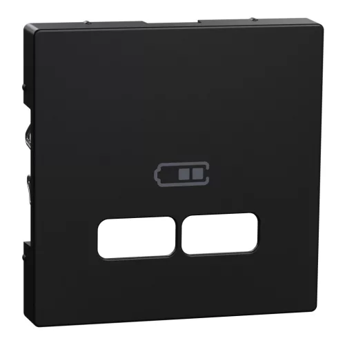 MERTEN Fedlap, USB töltőkhöz, System-M, fekete