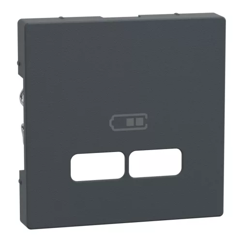 MERTEN Fedlap, USB töltőkhöz, System-M, antracit