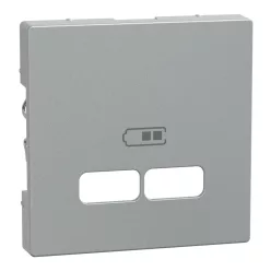 MERTEN Fedlap, USB töltőkhöz, System-M, alumínium
