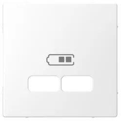 MERTEN Fedlap, USB töltőkhöz, System-D, lótuszfehér