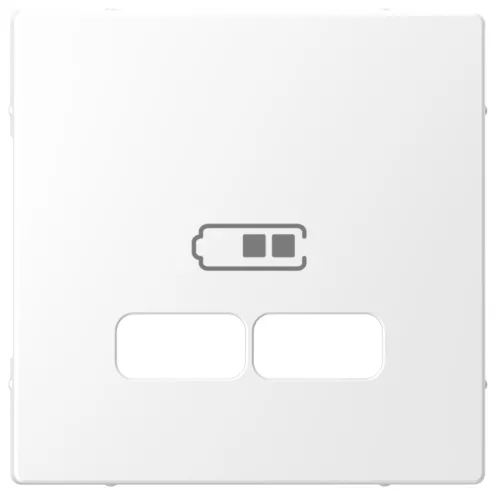 MERTEN Fedlap, USB töltőkhöz, System-D, lótuszfehér