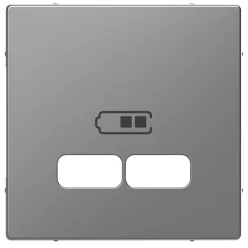 MERTEN Fedlap, USB töltőkhöz, System-D, acél