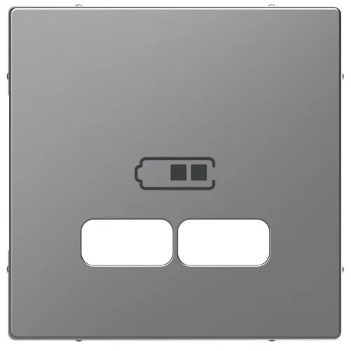 MERTEN Fedlap, USB töltőkhöz, System-D, acél