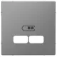 MERTEN Fedlap, USB töltőkhöz, System-D, acél