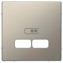 MERTEN Fedlap, USB töltőkhöz, System-D, nikkel