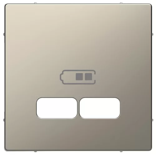 MERTEN Fedlap, USB töltőkhöz, System-D, nikkel