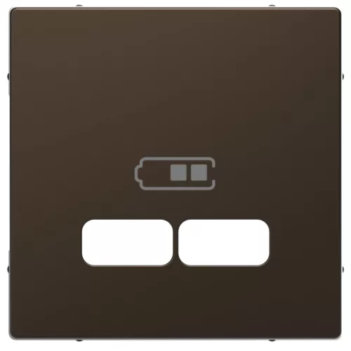 MERTEN Fedlap, USB töltőkhöz, System-D, mokka