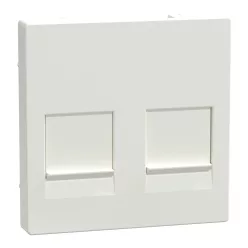   MERTEN Fedlap, 2xRJ45 moduláris betétekhez, System-M, polárfehér