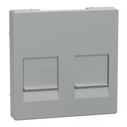   MERTEN Fedlap, 2xRJ45 moduláris betétekhez, System-M, alumínium