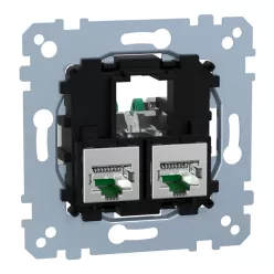 MERTEN 2xRJ45, Cat6A, STP aljzat