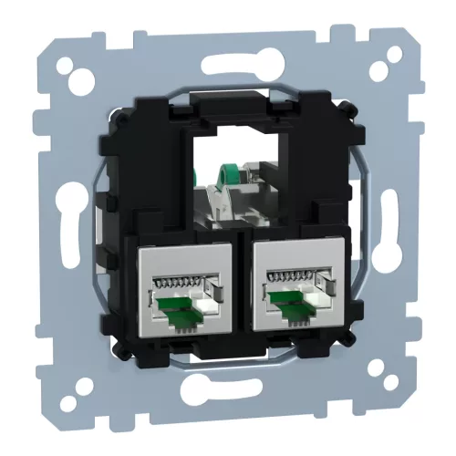 MERTEN 2xRJ45, Cat6A, STP aljzat