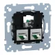 MERTEN 2xRJ45, Cat6A, STP aljzat