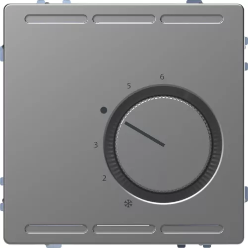 MERTEN Szobatermosztát, váltóérintkezős, 24 V, System-D, acél