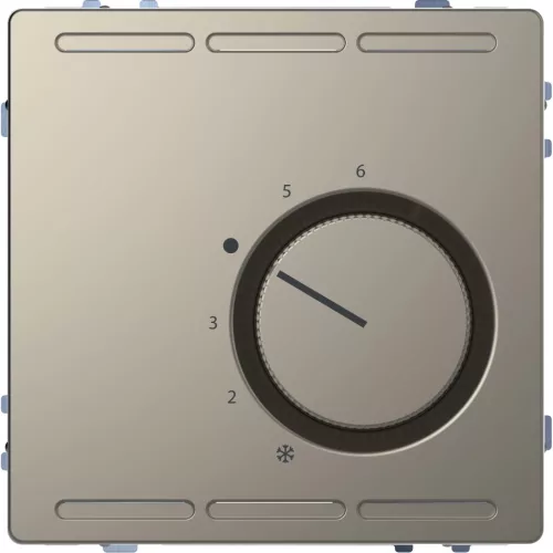 MERTEN Szobatermosztát, váltóérintkezős, 24 V, System-D, nikkel