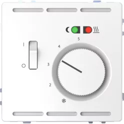   MERTEN Padlótermosztát, kapcsolóval, 250 V, 10A, System-D, lótuszfehér