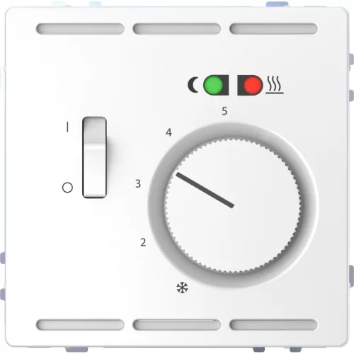 MERTEN Padlótermosztát, kapcsolóval, 250 V, 10A, System-D, lótuszfehér