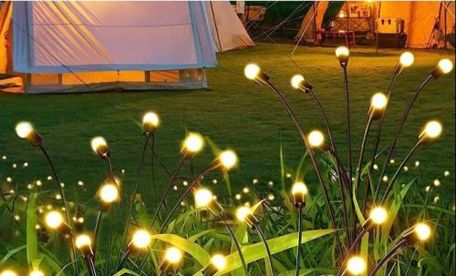 Napelemes Földe szúrható 73cm-es kerti LED lámpa 6x