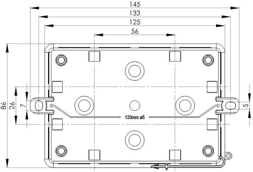 KÖTŐDOBOZ 125x86x41mm IP55 KA016