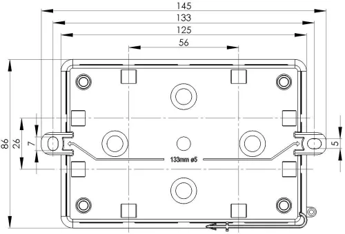 KÖTŐDOBOZ 125x86x41mm IP55 KA016