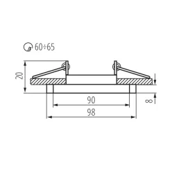 DEKORÁCIÓS KERET 12-230V 35W EZÜST