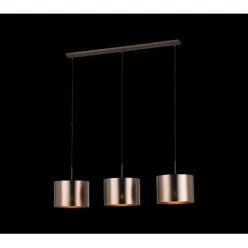SAGANTO Függ.E27 3x60W barna/vörös@