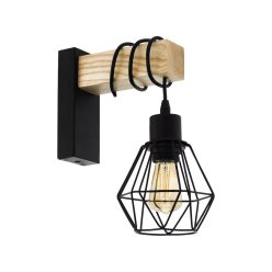 TOWNSHEND 5 Fali E27 60W fekete/töl