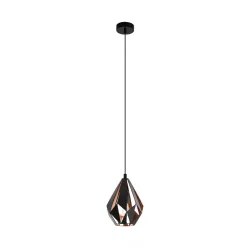 CARLTON 1 Függeszték E271x60W fek.@