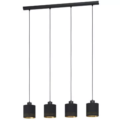 ESTEPERRA Függ.E27 4x40W fekete/ar.