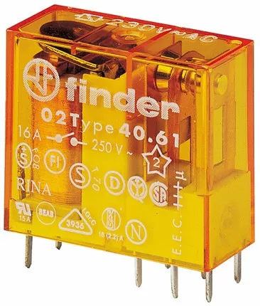 RELÉ FINDER 230V/AC 16/30A 8P 1CO