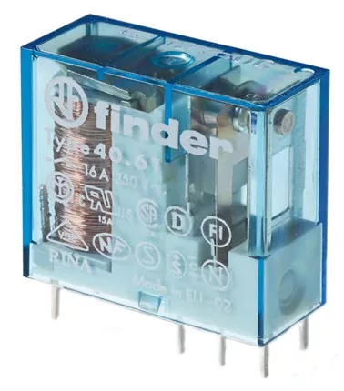 RELÉ FINDER 12V/DC 16/30A 8P 1CO